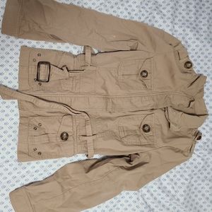 Kakhi Belted jacket with buttons